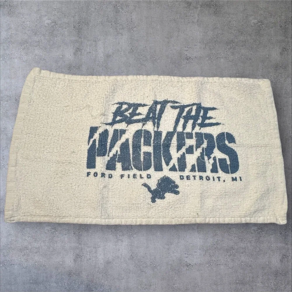Detroit Lions Rally Towel Set Pepsi Official Sponsor Beat the Packers Ford Field